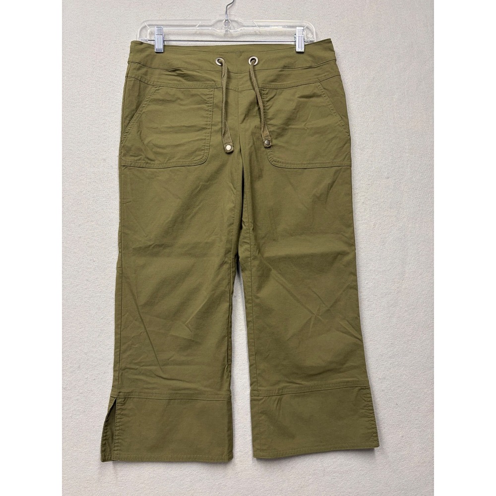prAna Halle Crop Pants Womens Small Green W4BLIC113 Stretch Hiking Outdoor